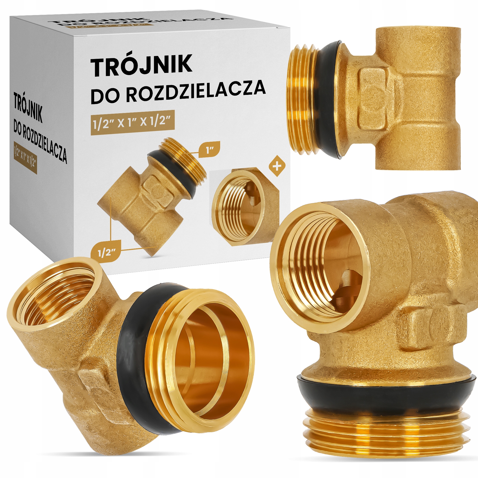 

Trójnik łącznik do rozdzielacza C.o. 1/2x1x1/2