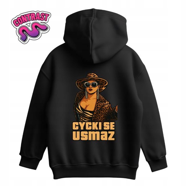 Mikina Černá Klokanka Vtipný Dárek Klier Klasik Prsa Se Smaž