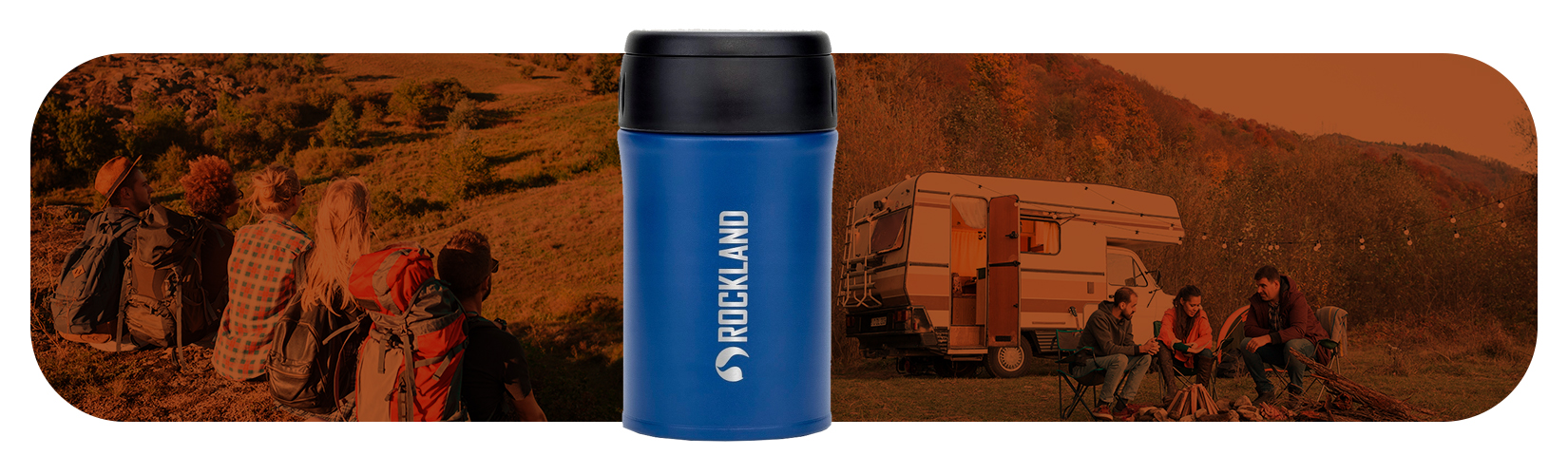 EBÉD TERMOSZ ISKOLÁBA ÉTEL ÉLELMISZER KANÁLLAL 500ml ROCKLAND Anyag rozsdamentes acél