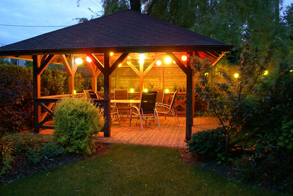 Girlanda na terasu, balkón, záhrada, terasa, 12 g