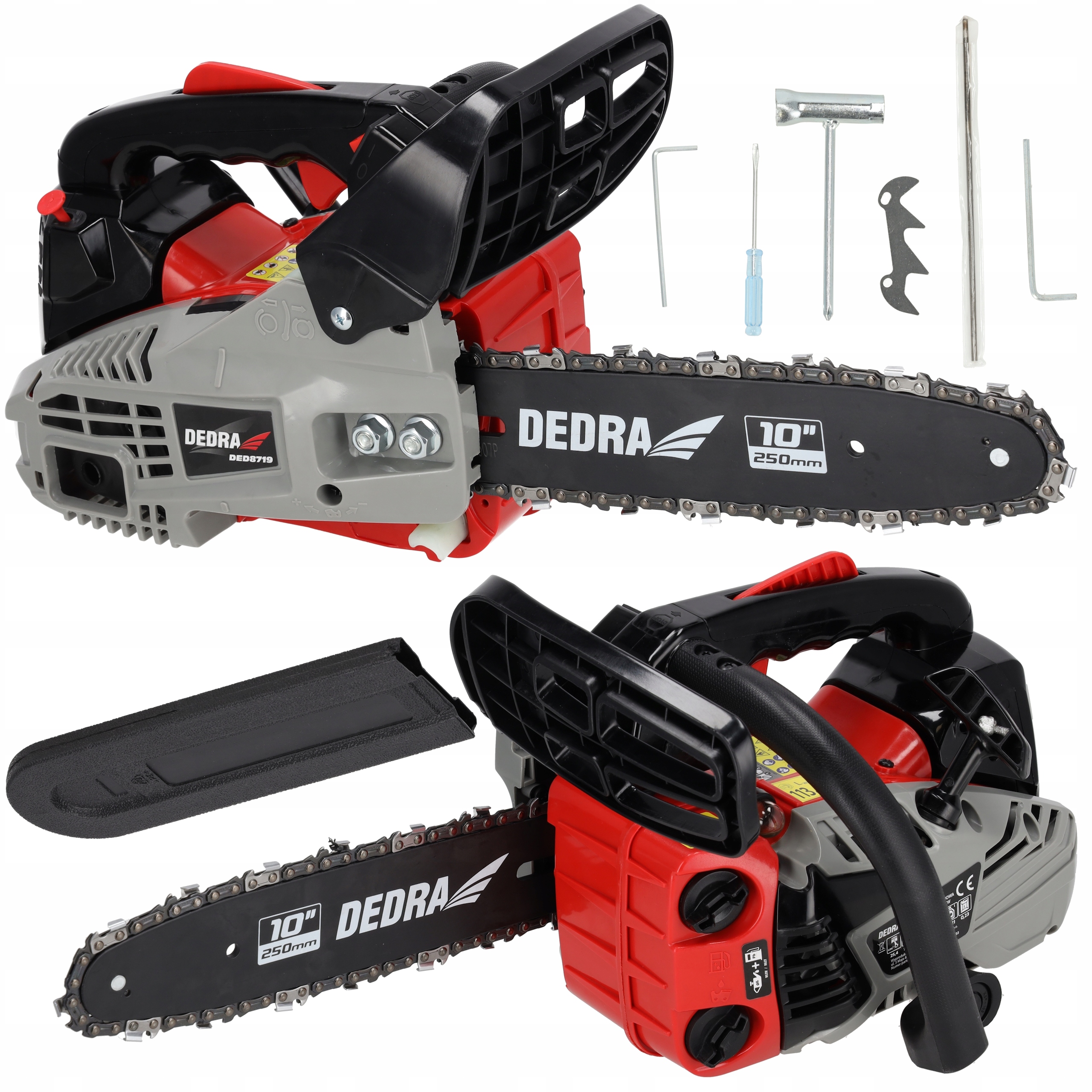 Pilarka Łańcuchowa Piła Spalinowa Dedra Gałęziówka 10" 25cm 1kW 25,4 cm³