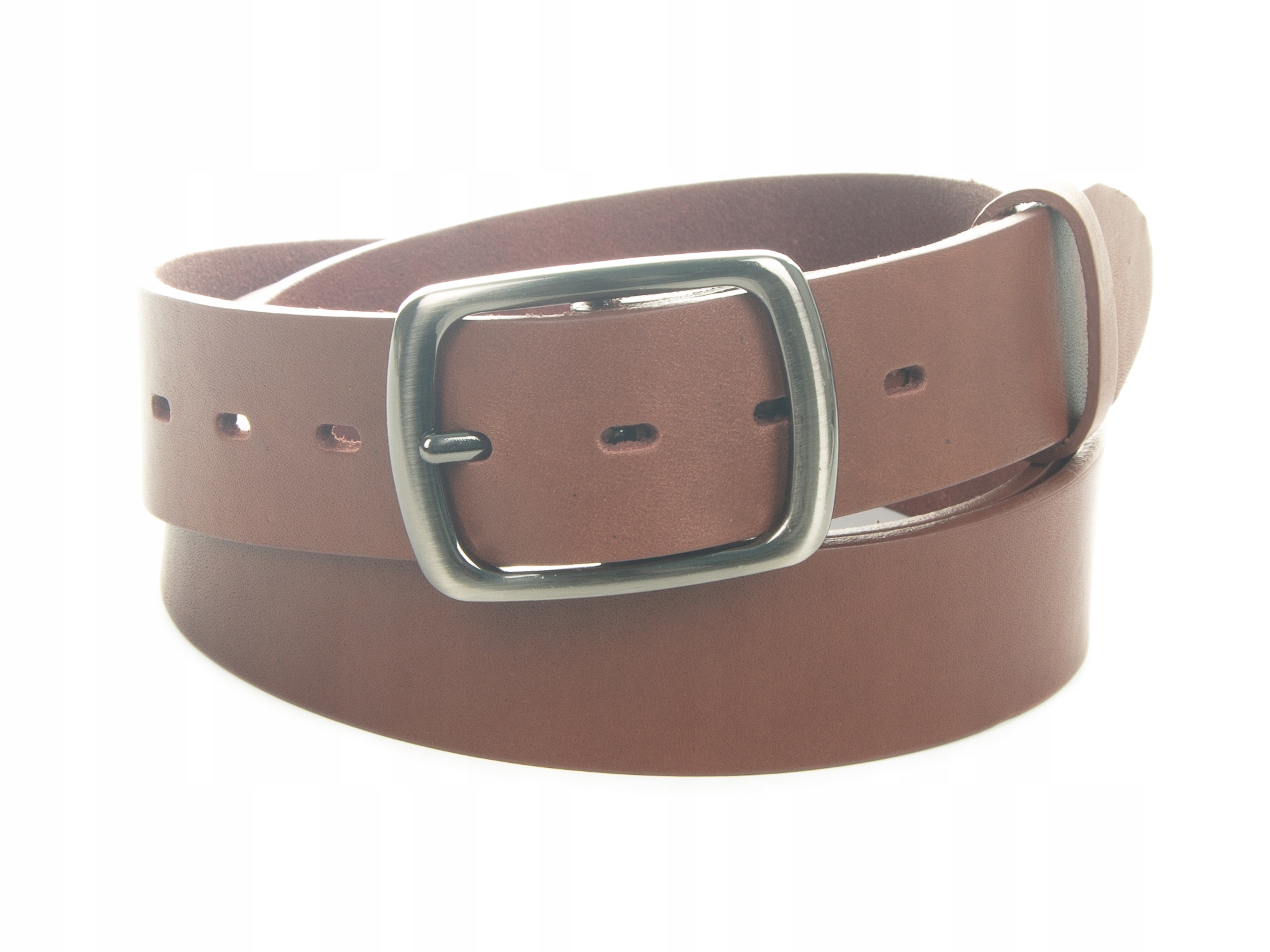 

XL 130cm Damski Pasek - Skóra Natur Brąz 4 cm - Pl