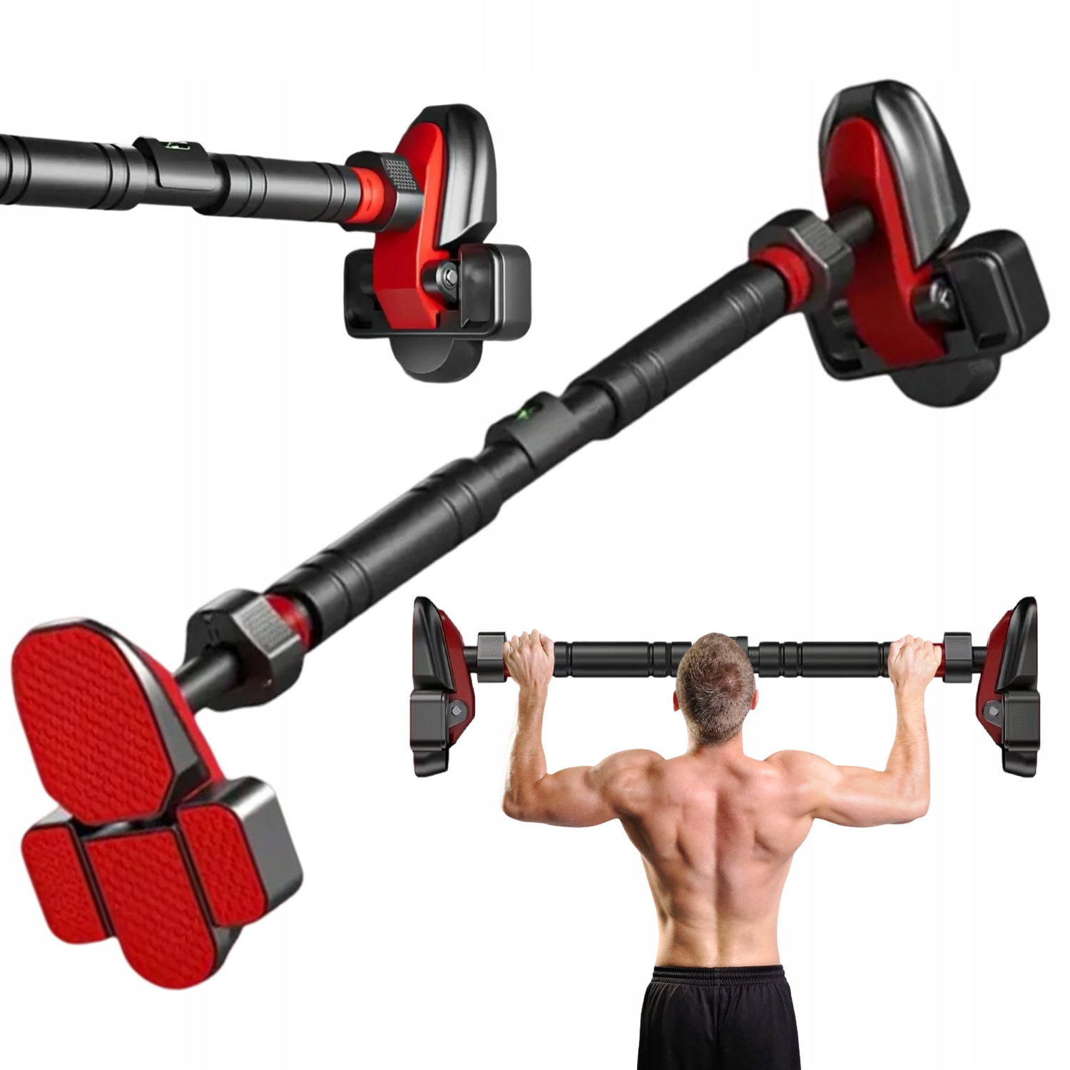 Drążek Do Podciągania Bez Wiercenia 73-100CM Regulowany Drzwiowy