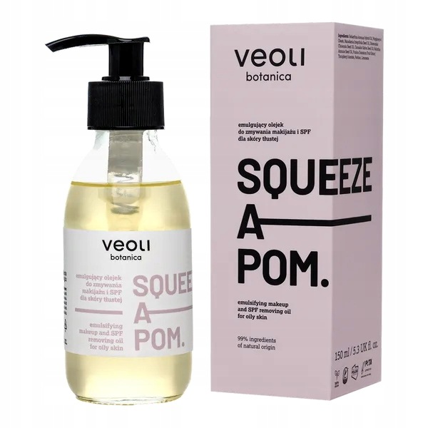 Veoli Botanica Squeeze A Pom, emulgační olej na odličování make-upu a Spf