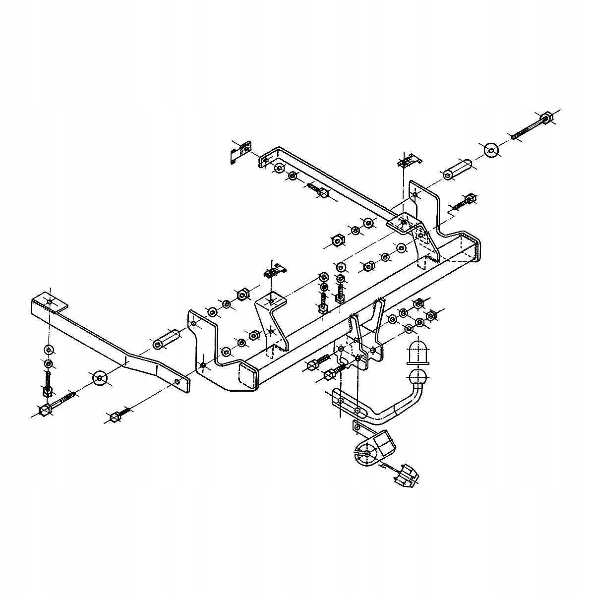 Hak holowniczy do Fiat Ulysse II 2 VAN 02-11 MODUŁ WIĄZKA 13 PIN GRATIS Producent Steinhof