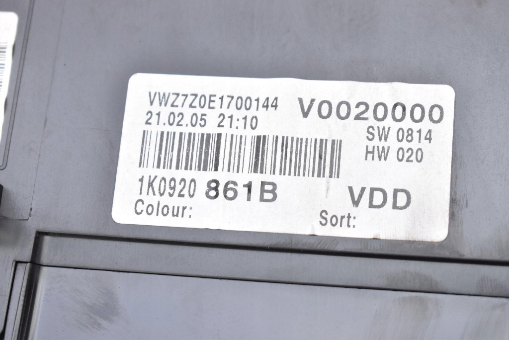 dials dials EU 1K0920861B VW GOLF 5 V plus 2.0 TDI 140 KM 04-09