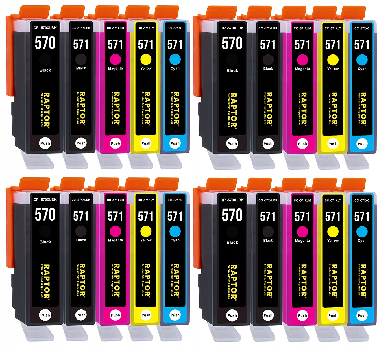 

20x Tusz Do Canon Pixma MG5750 MG5751 MG5752 XL