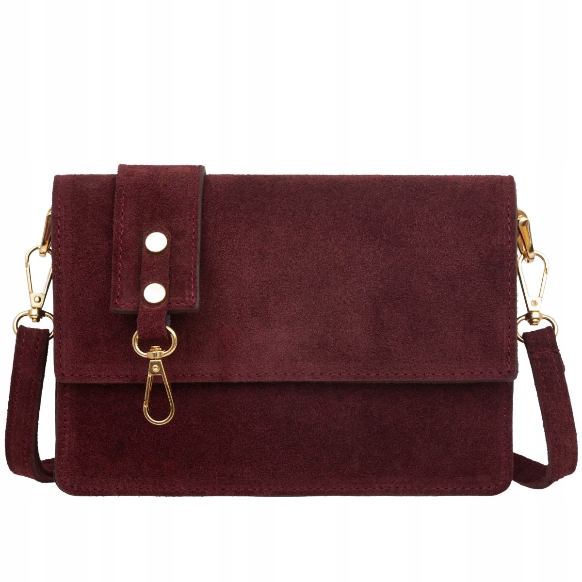Malá semišová kabelka Vezze od Frena Bordó