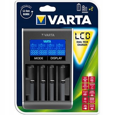 Ładowarka akumulatorków Ni-MH Li-ion Varta LCD Dual Tech Charger 57676