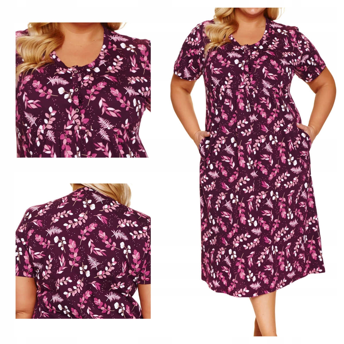 Doctornap Košile noční Tm 4119 burgundy plus 3XL