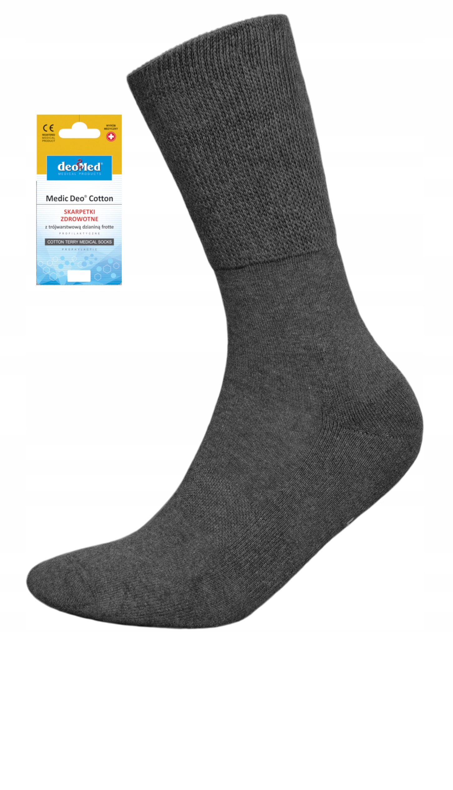 

Skarpety zdrowotne frotte Medic Deo 44-46 grafit