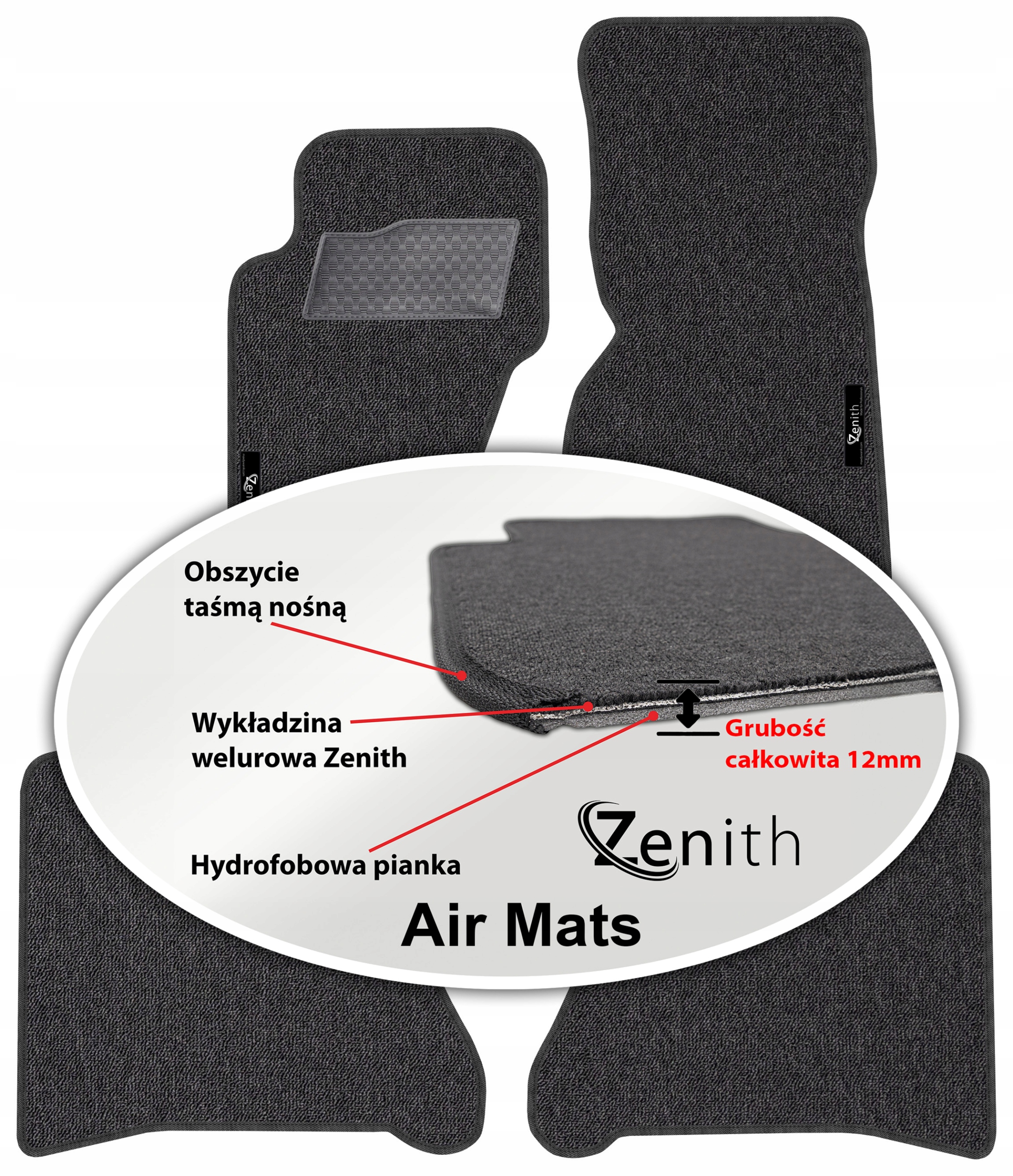 Grand Cherokee II Wj 1998-2005 Velúrové koberčeky do auta Zenith Air Mats