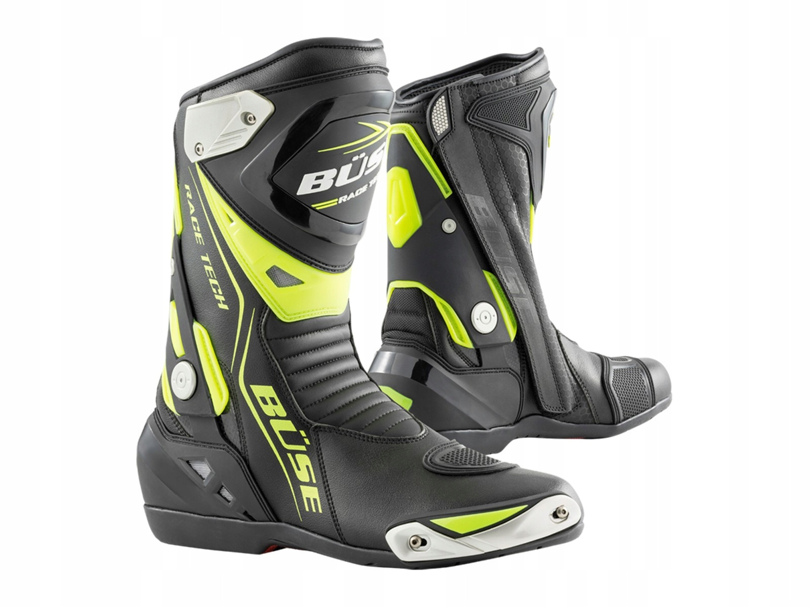 Motocyklové topánky Buse Gp Race Tech čierno-neónové Veľkosť topánok 42