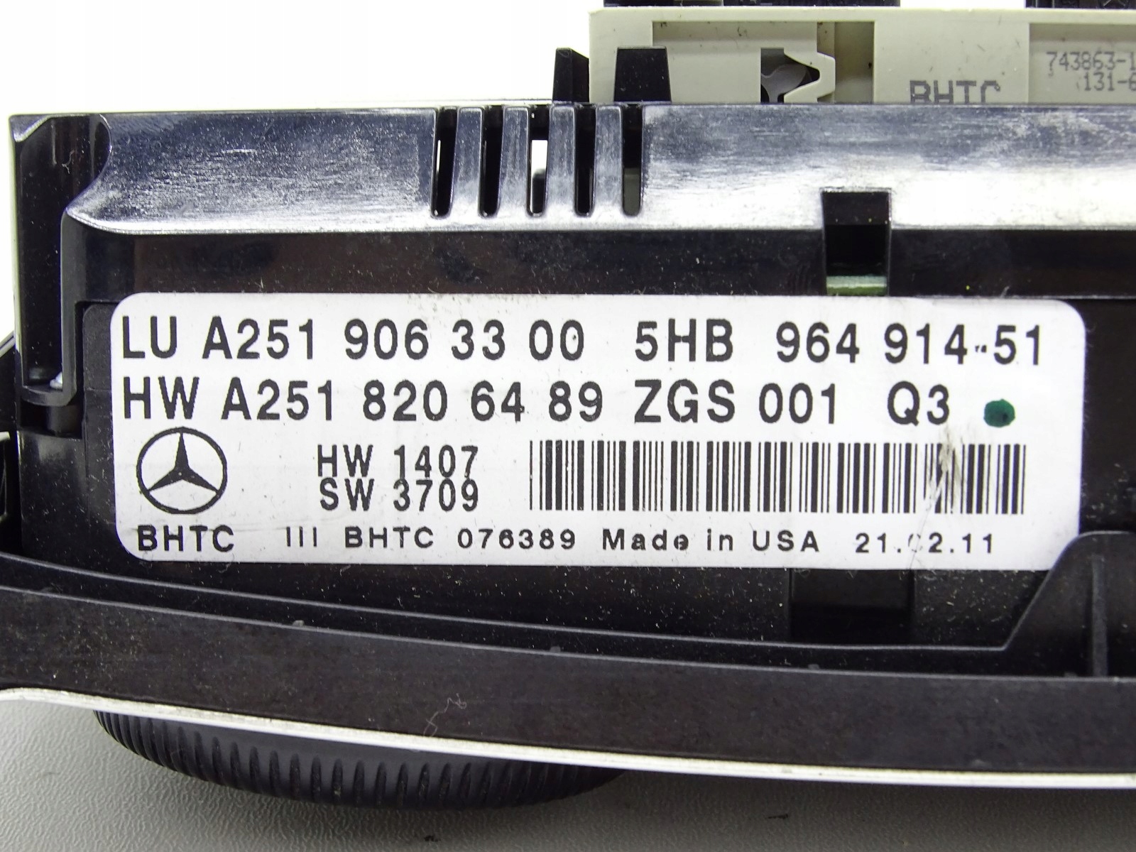 Unite commande clima Bouches buses Commandes MERCEDES R W251 LIFT A2519063300