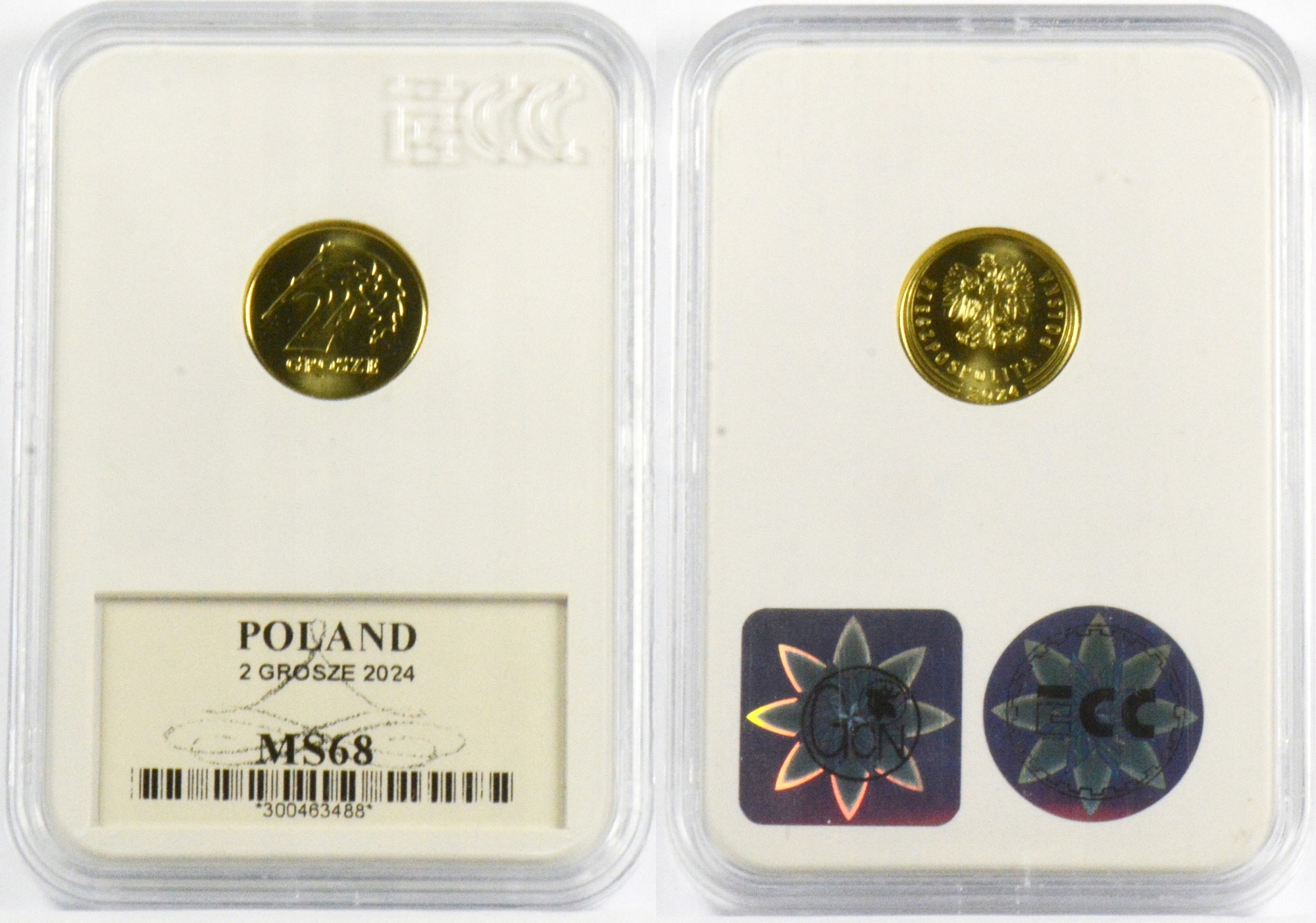 A. 2 GROSZE 2024 MS68 20.03