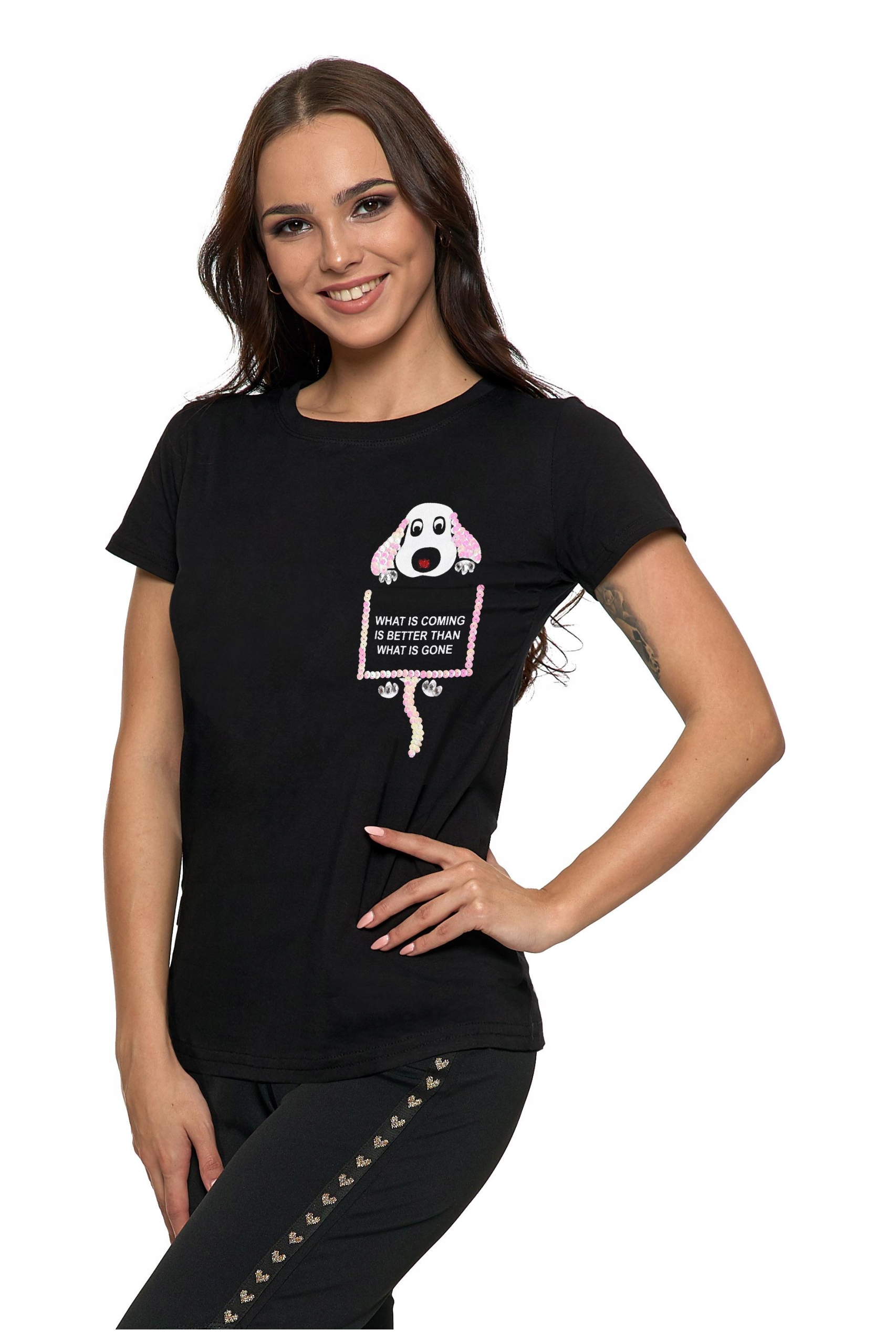 

Moraj T-Shirt Koszulka Damska Bawełna Cekiny XXL