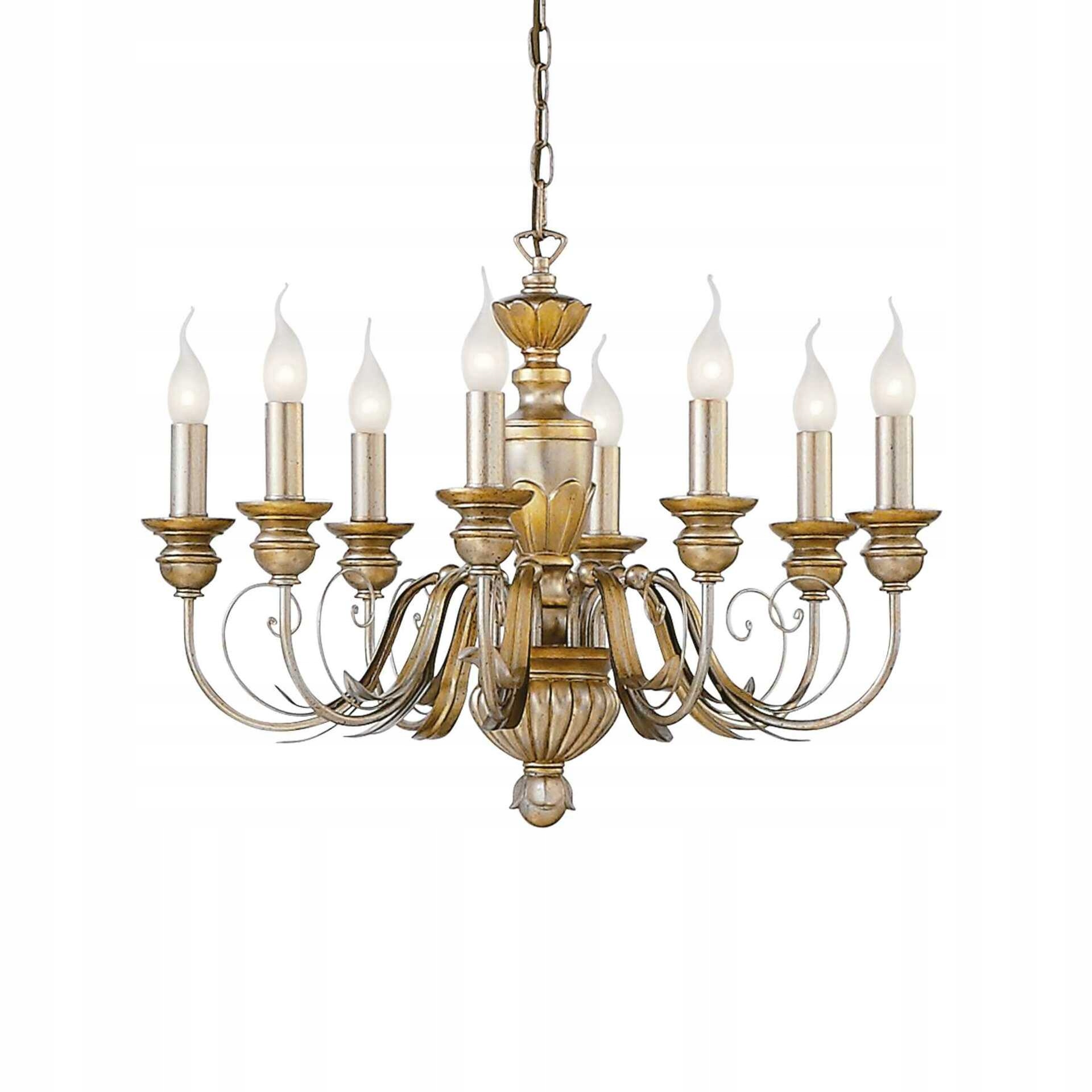 Závesný luster Ideal Lux Dora SP8 zlatý 8xE14 Ø640mm