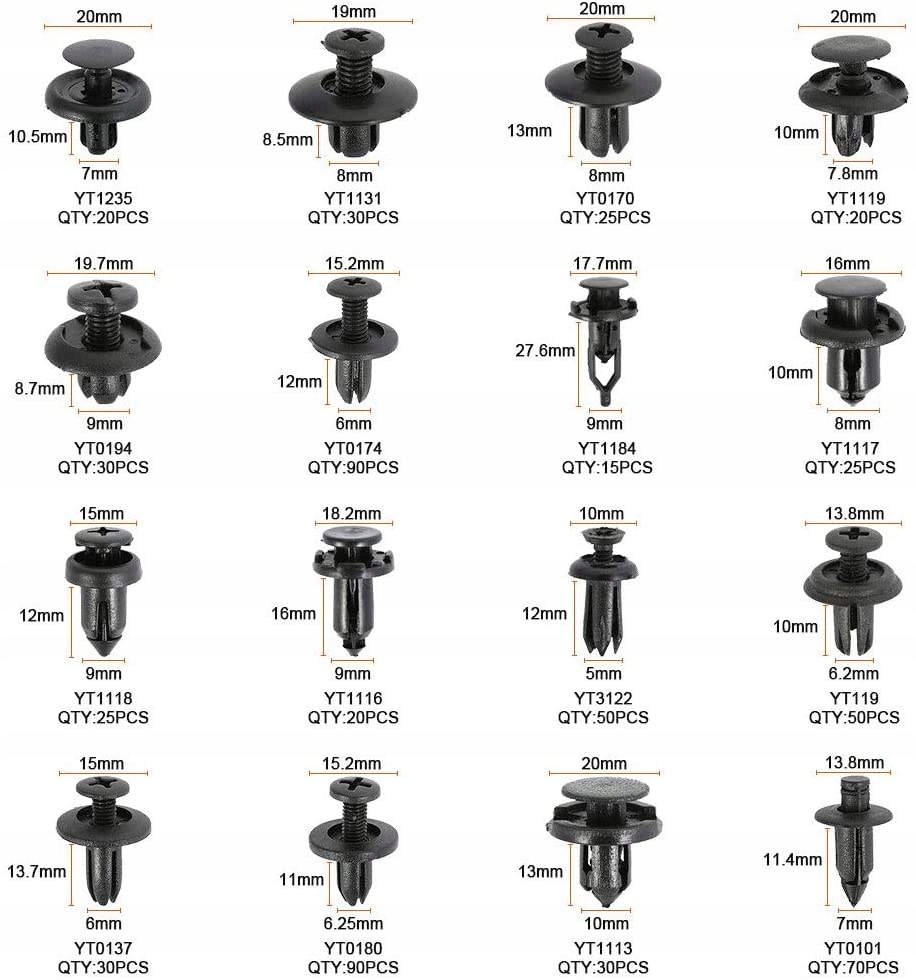 ZESTAW UNIWERSALNYCH SPINEK SAMOCHODOWYCH 620 SZT Producent części Omega