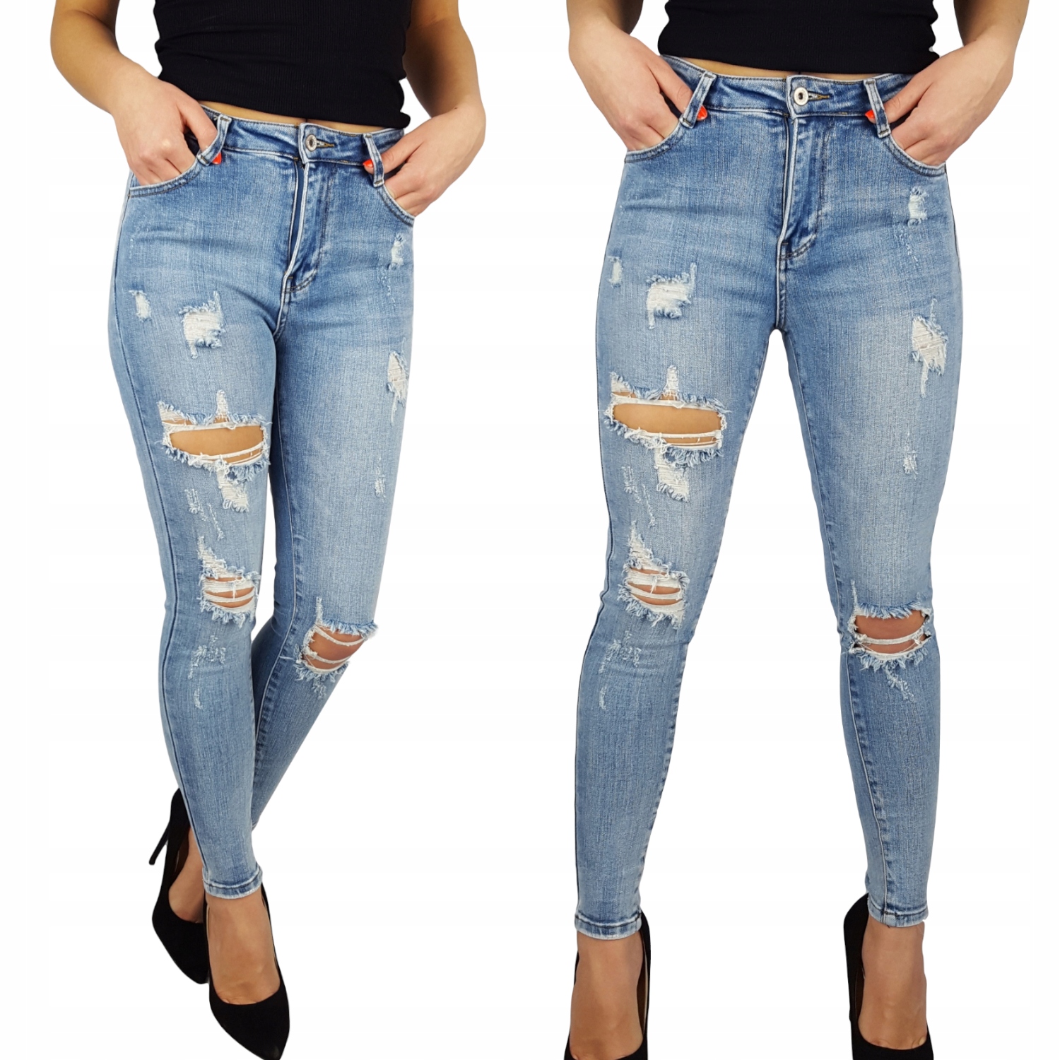 

Damskie Spodnie Jeansowe Dopasowane Kansas New