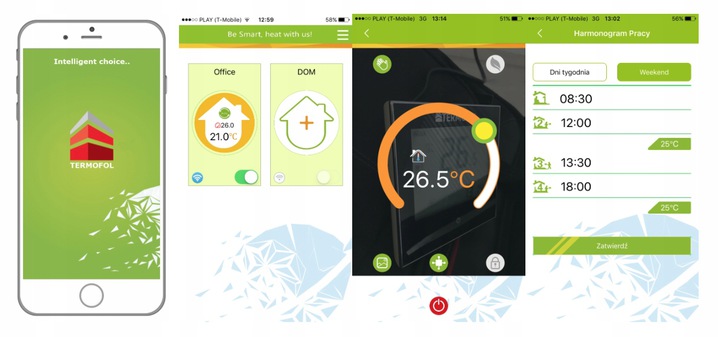 TERMOSTAT DO OGRZEWANIA PODŁOGOWEGO TF-WIFI BIAŁY Rodzaj elektryczne