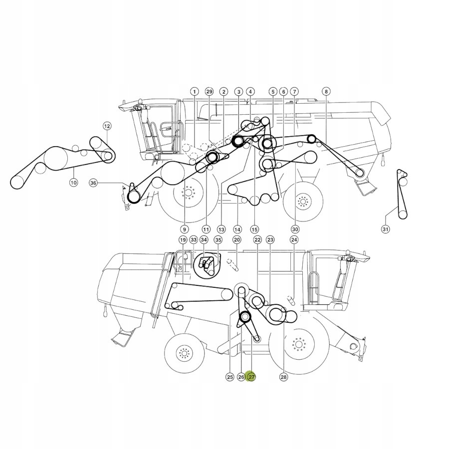 Клиновой ремень Claas 667457.0 Gates 1410203