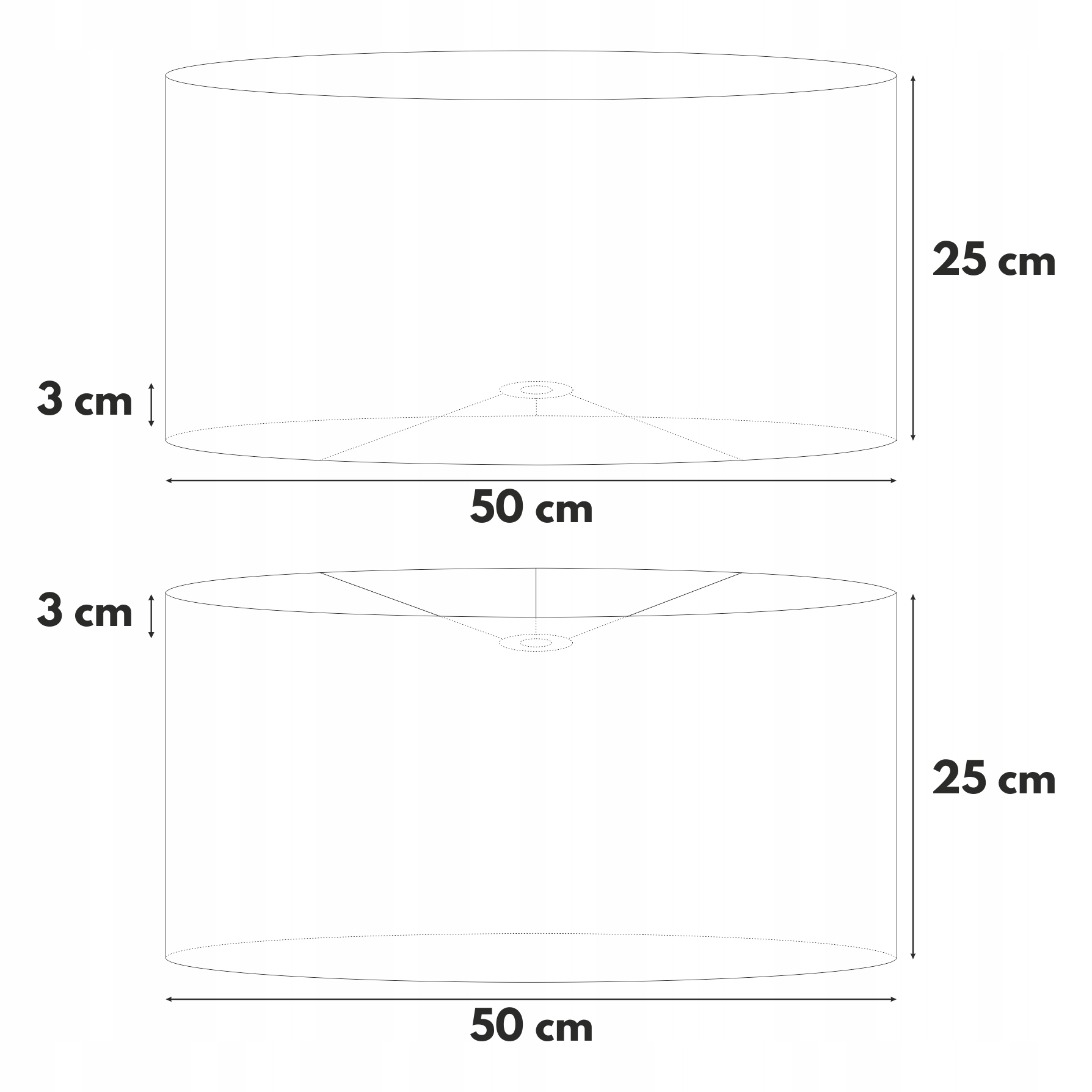 Abażur DUŻY klosz do lamp CZARNY 50 cm PRODUCENT Marka inna