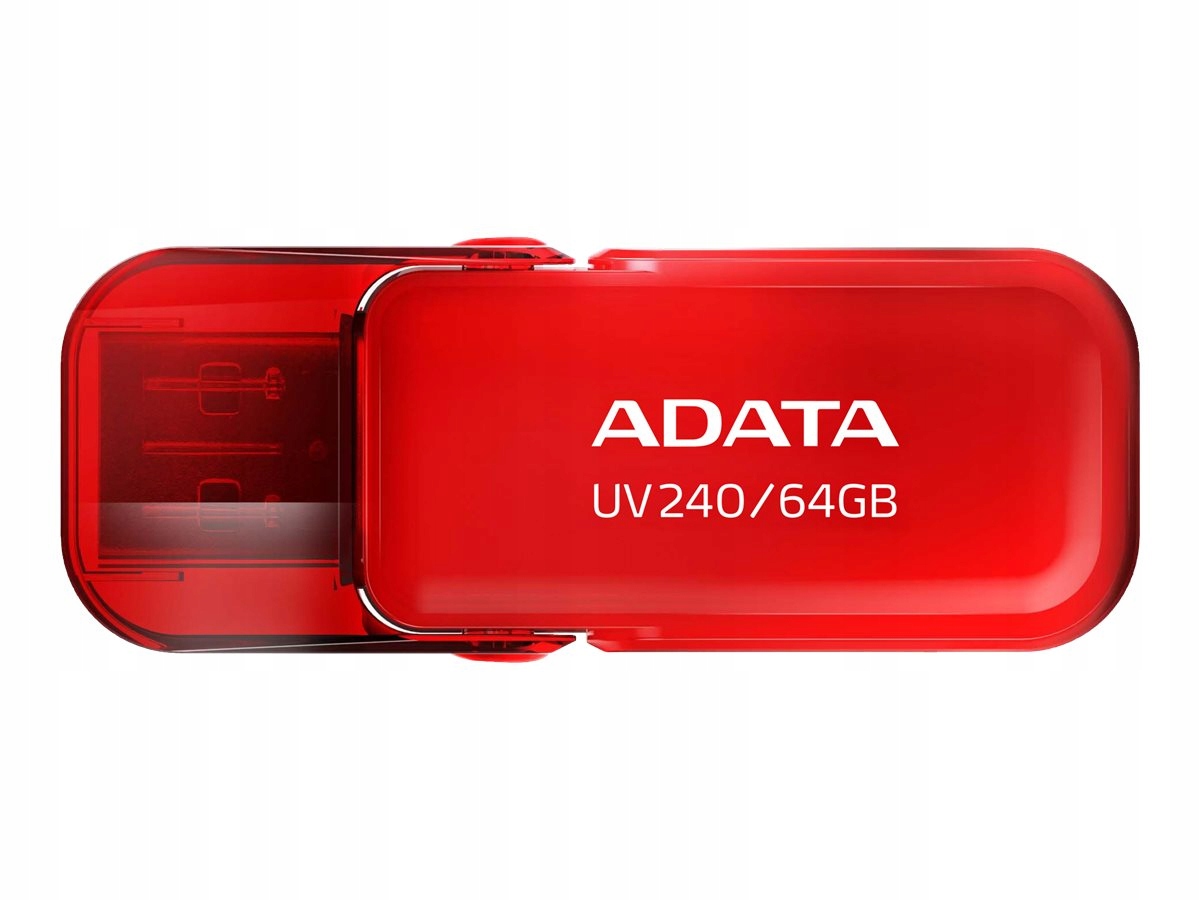 Adata UV240 64GB Usb 2.0 Czerwony Napęd Flash z Osłoną Flip Cap