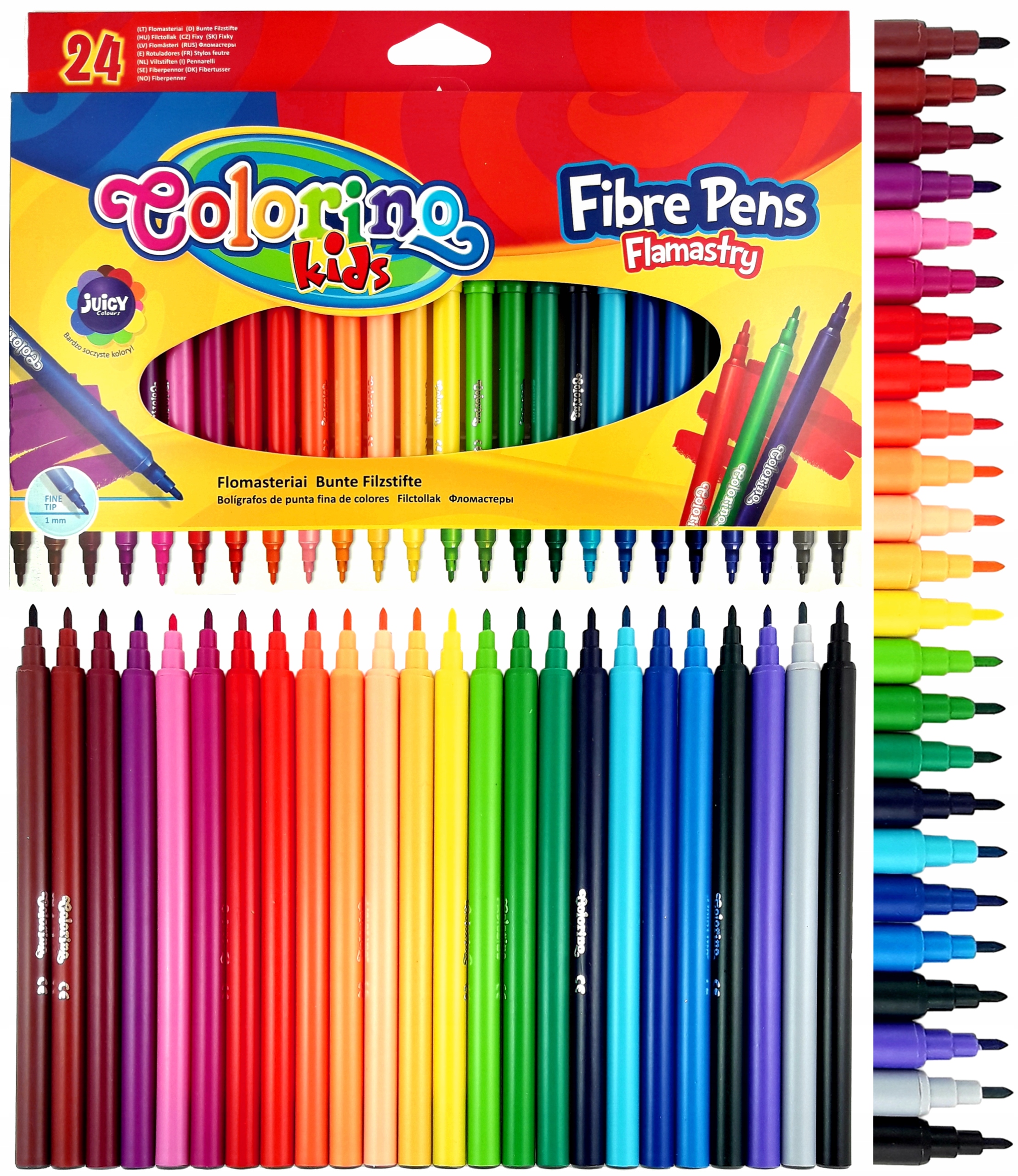 FLAMASTRY PISAKI MAZAKI 24 KOLORY COLORINO-4625