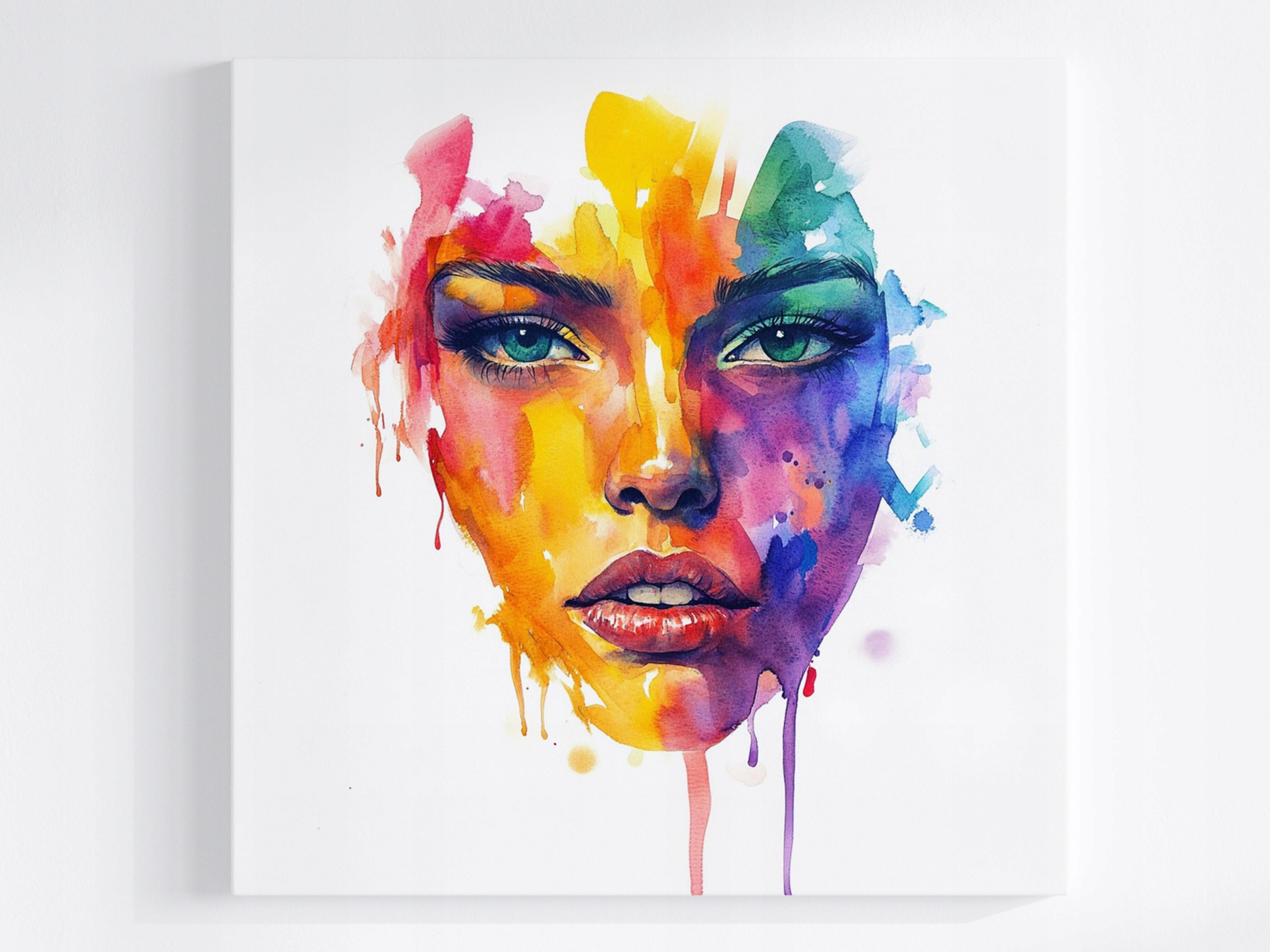 Obraz Na Plátně Canvas Žena Pop-art Barvy Duha Abstrakce 80x80
