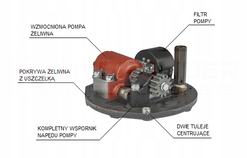 ROZDZIELACZ HYDRAULICZNY 3 SEKCYJNY 40L/min + KOMPLETNA POKRYWA POMPY C-360 Producent części Hydrolider