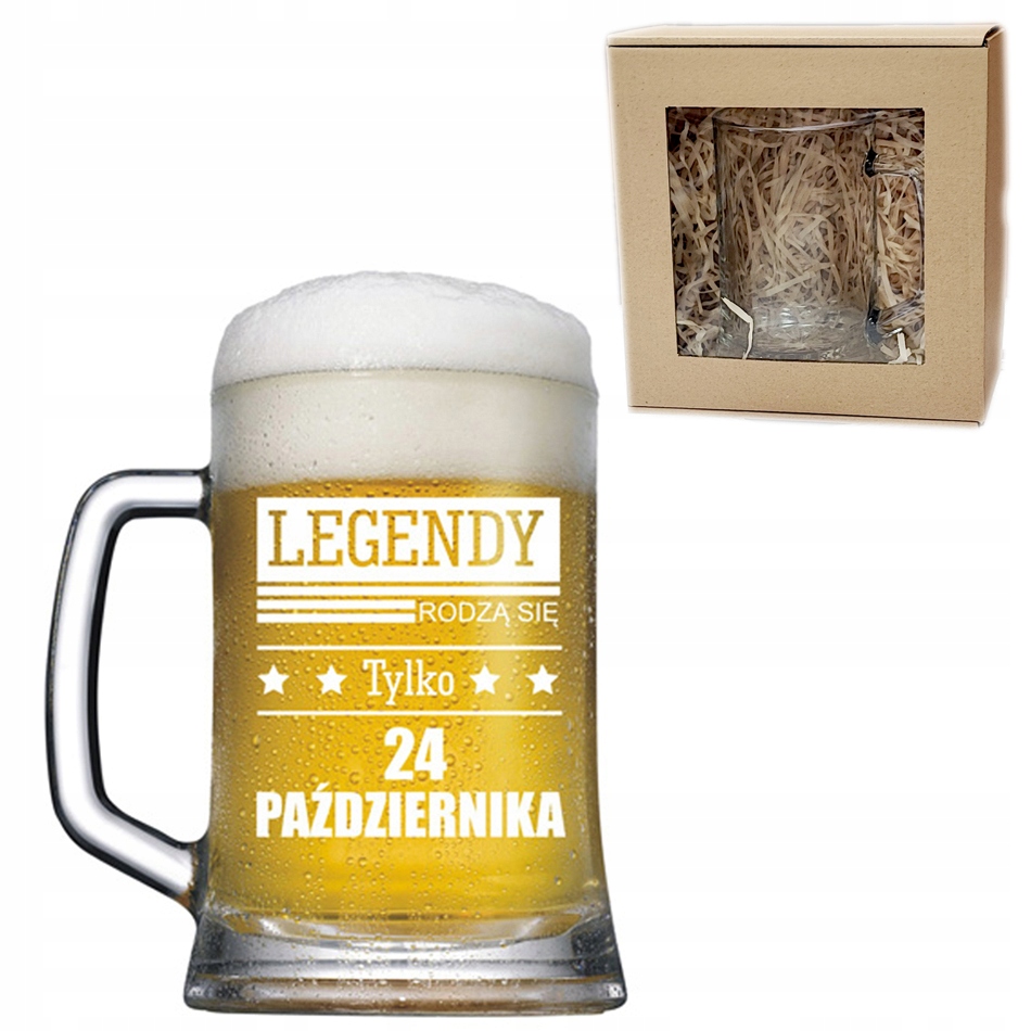 

Kufel do Piwa z Grawerem na Urodziny w Pudełku