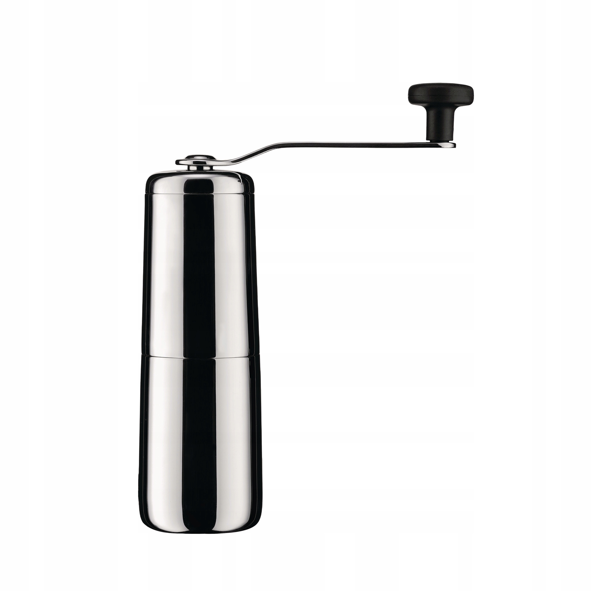 Alessi Coffee Oceľový ručný mlynček na kávu strieborný