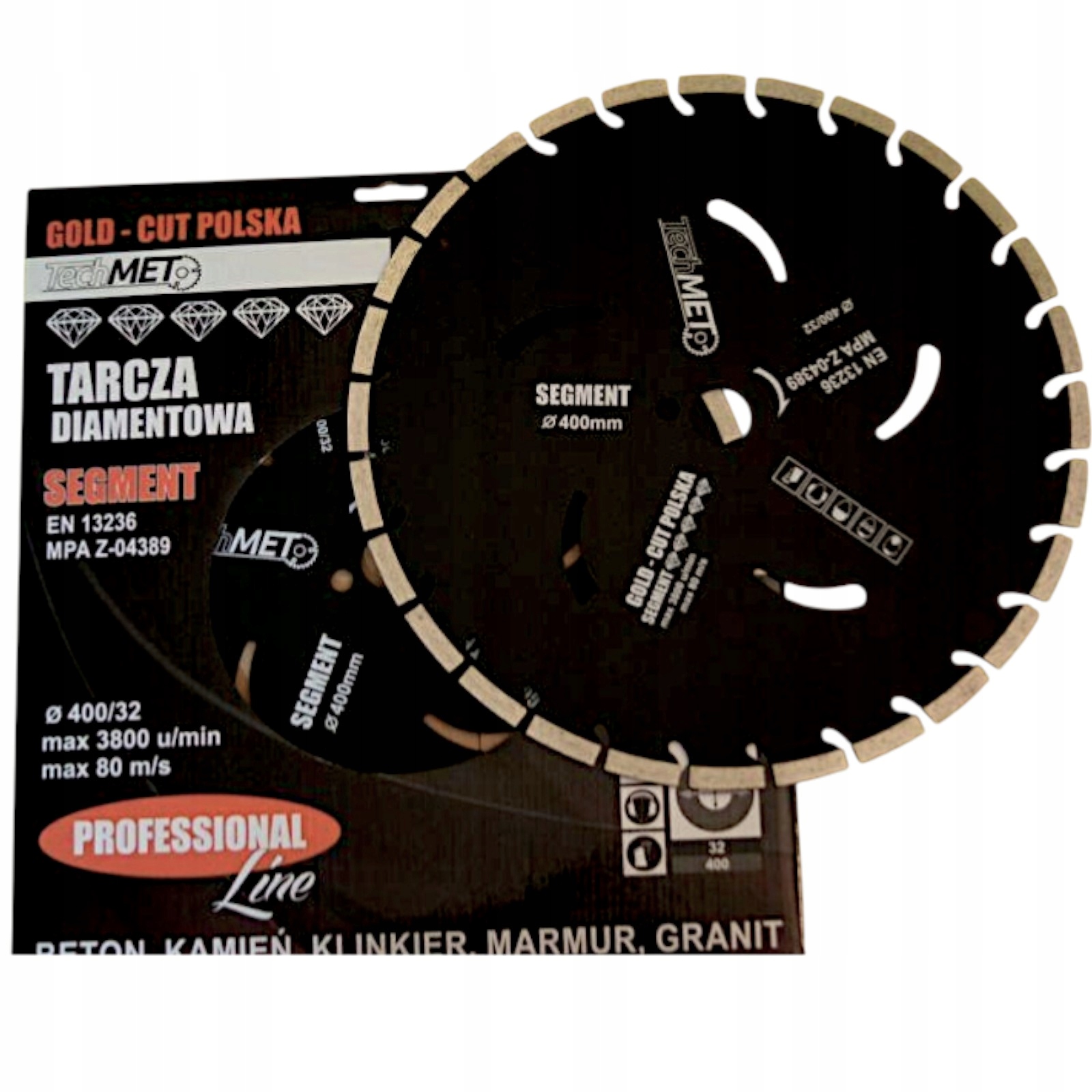 Diamantový kotouč Gold Cut Polska 400×32 mm pro betonu, betonu Ta