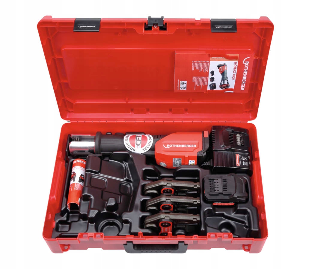Romax 4000 4.0AH/18V Z Ładowarką Zestaw 3 Szczęk U16-20-25 Rothenberger
