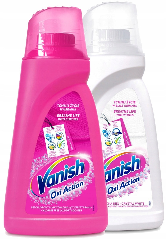 Vanish Oxi Action odplamiacz w płynie do koloru i do białego 2 x 1L