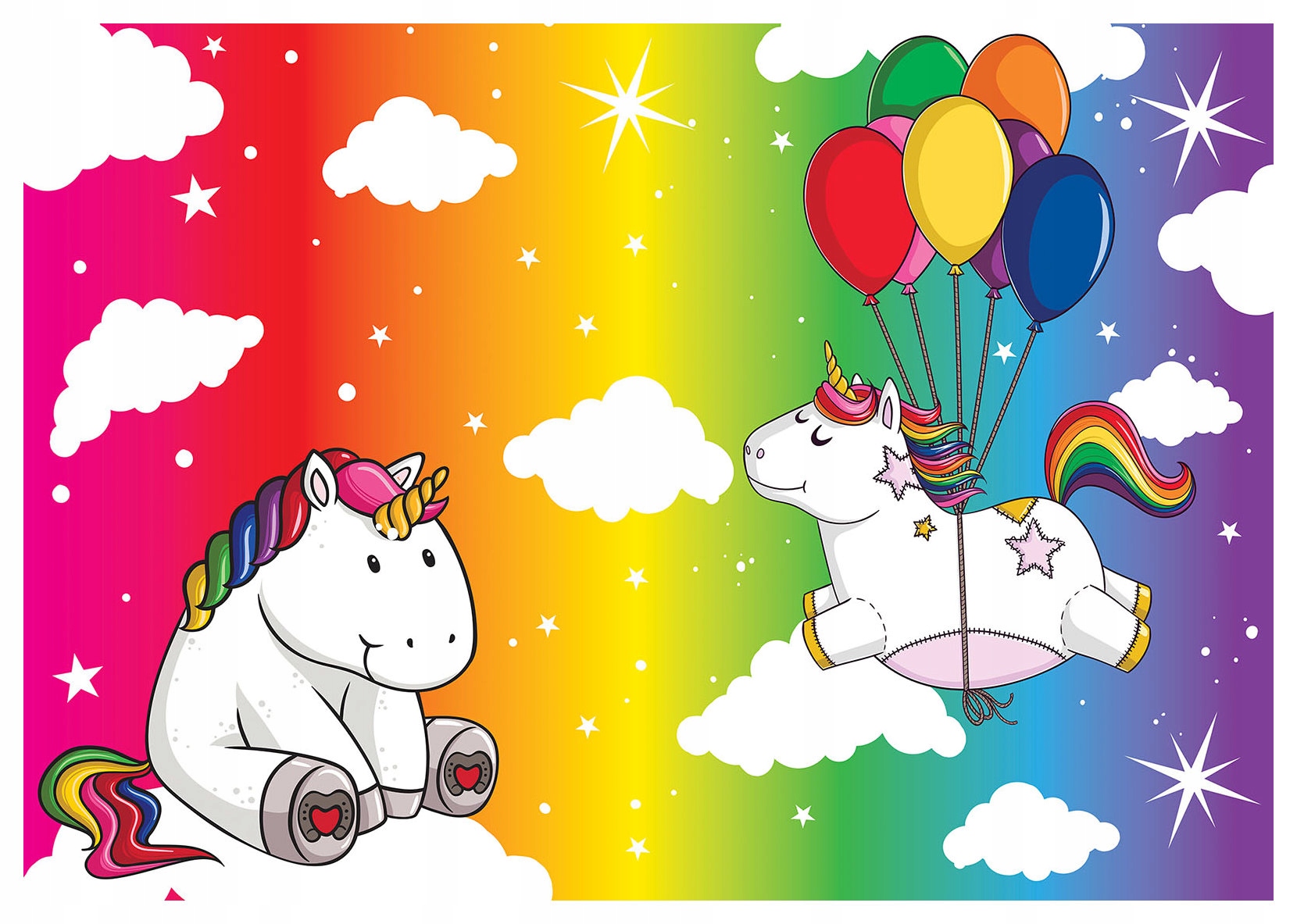 Fototapeta Jednorožec a Duha Kouzelný dětský pokoj 312x219 lepidlo