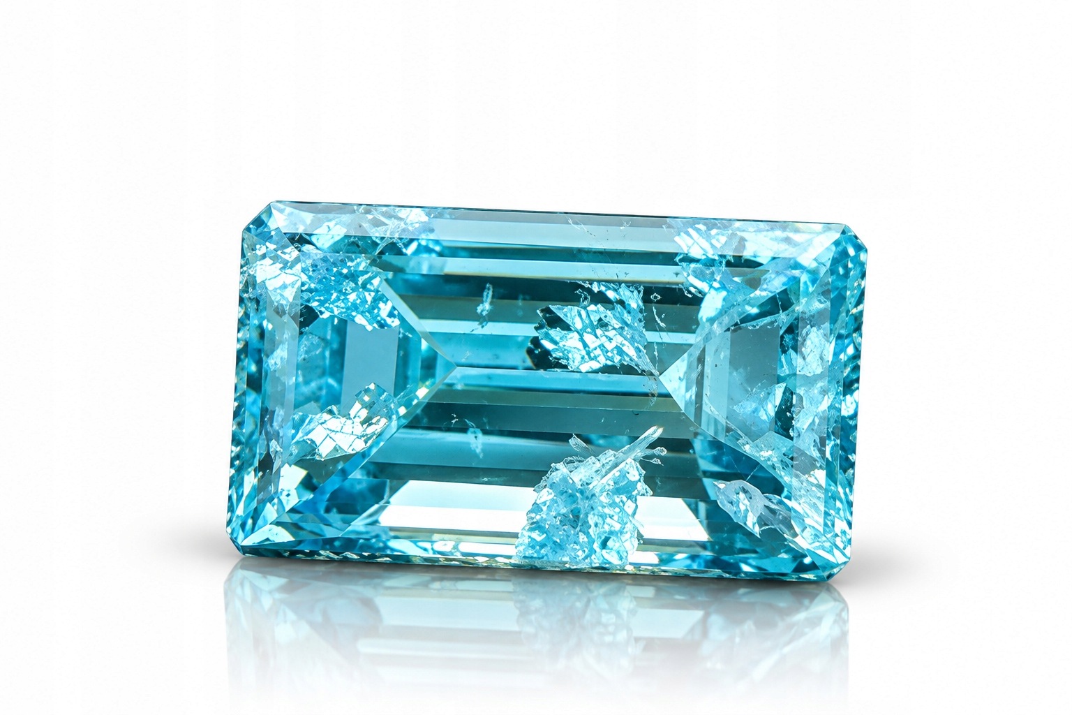 Přírodní diamant 0.04 ct modrá bageta certifikát Wbd