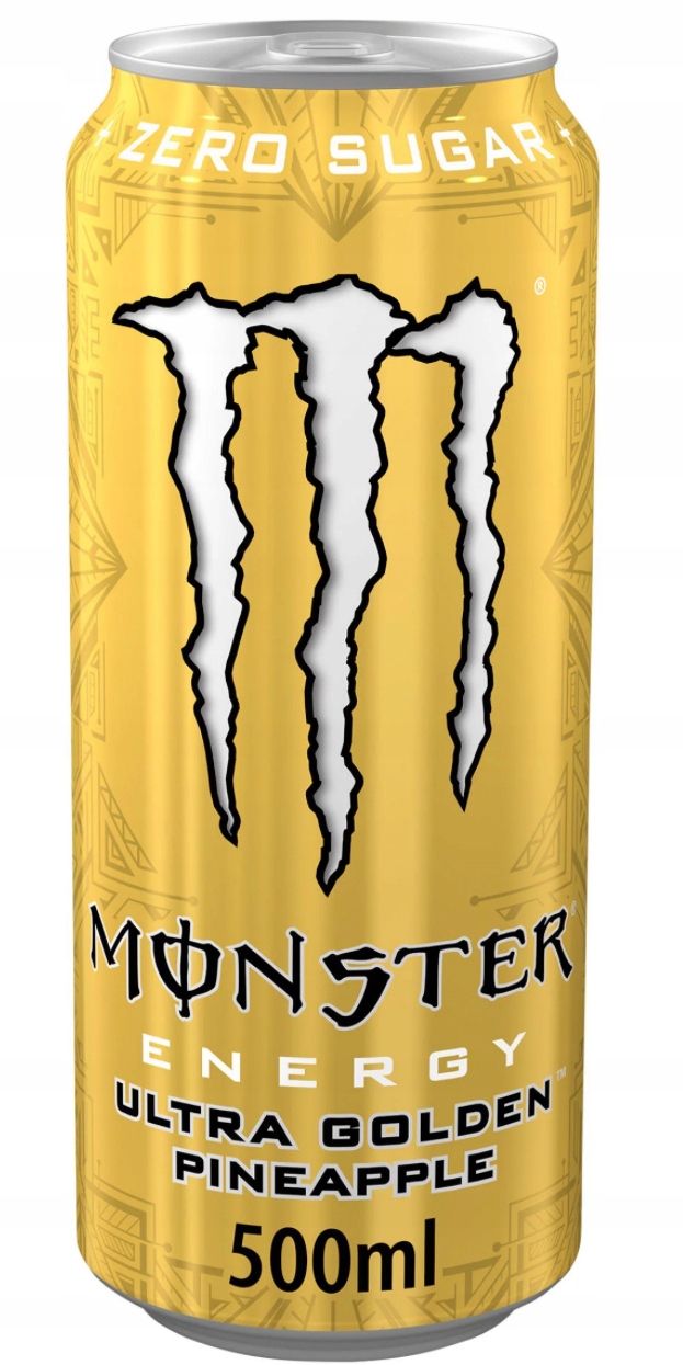 Monster Ultra Gold Ananas 500ml Energetický Nápoj Bez Cukru 12 x 500ml