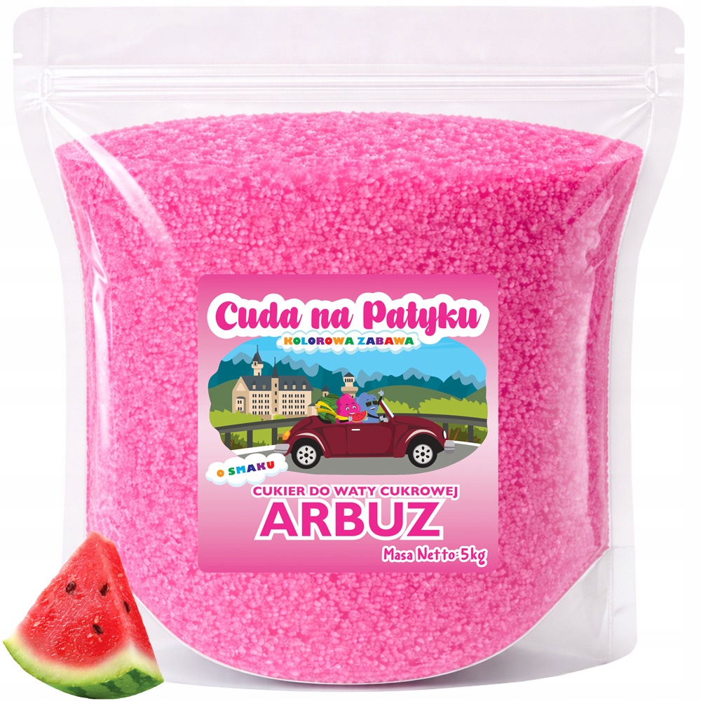 Kolorowy Cukier Do Waty Cukrowej do Maszyny Smakowy Arbuzowy 5 Kg