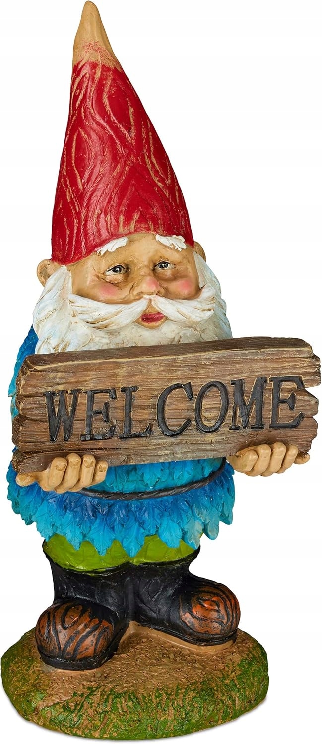 Zahradní trpaslík "Welcome", odolný vůči povětrnostním vlivům