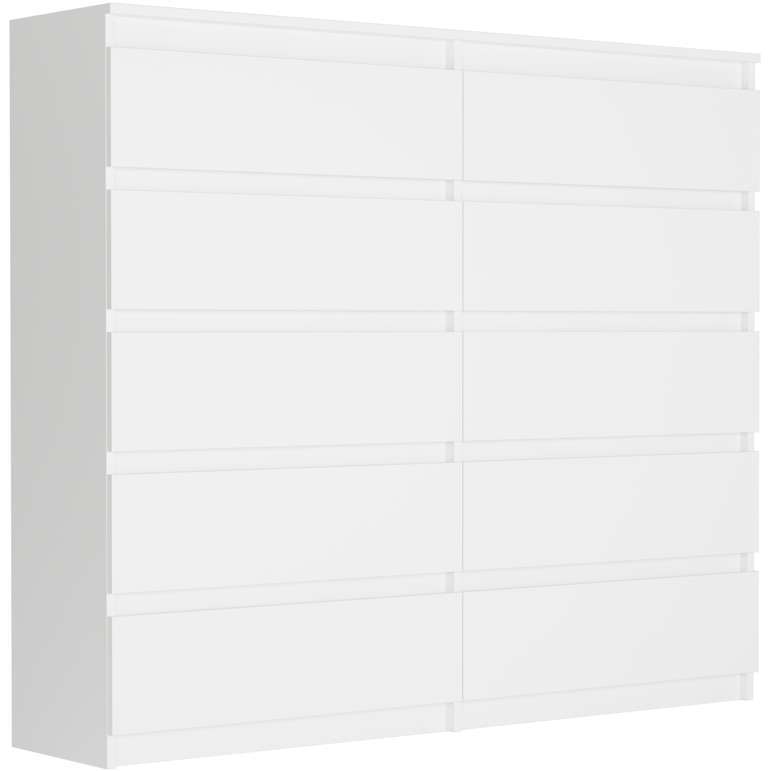 Moderní Komoda 140 CM Skříňka 10 Zásuvek Bílá Pl R-140-S10