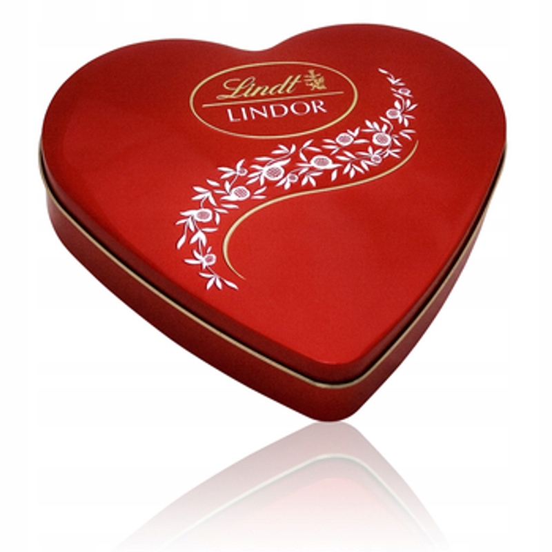 Levně Lindt Lindor Milk Heart Tin 187 g