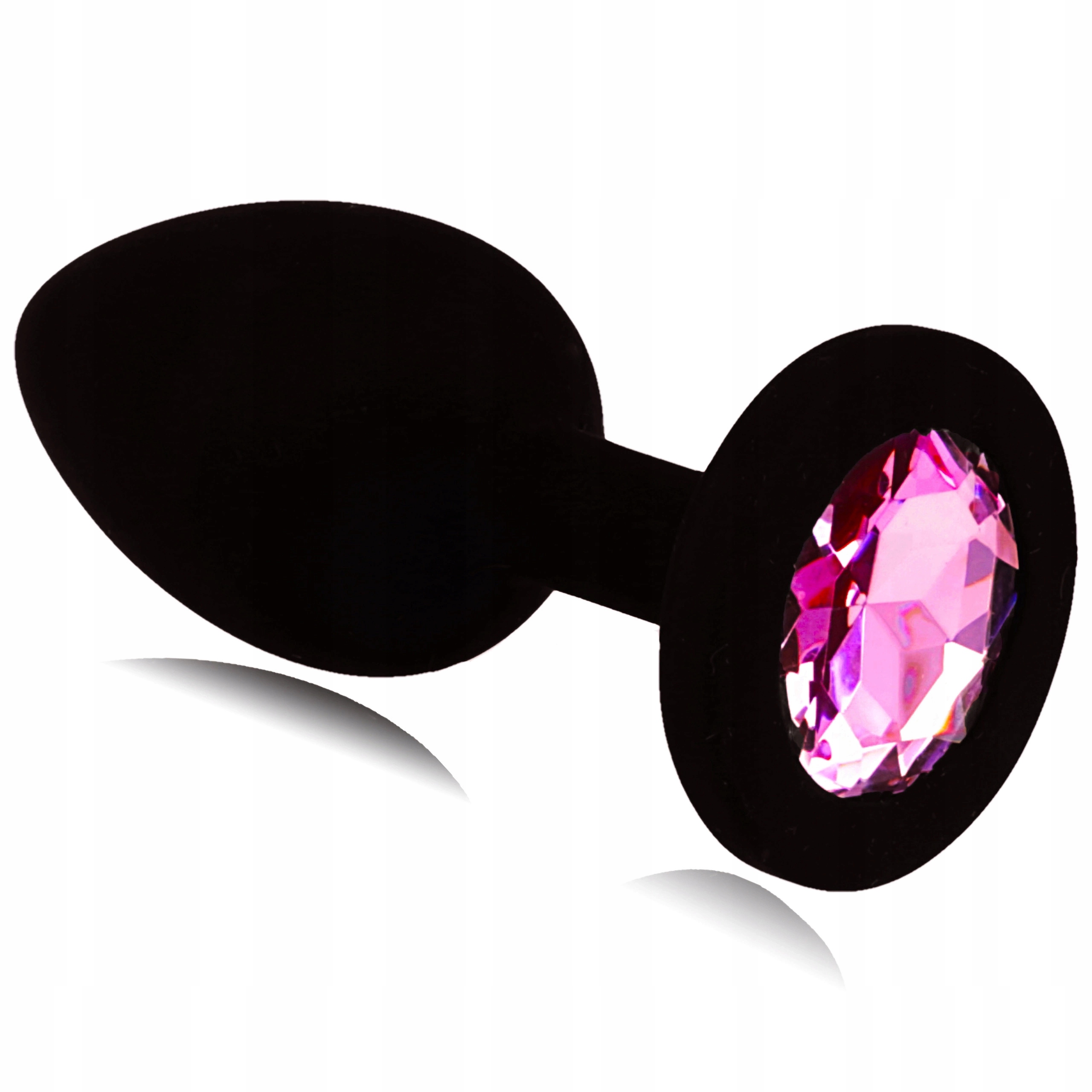 Zestaw 3 Koreczków Silikonowych Różne Rozmiary Z Kryształkiem Masaż Analny Materiał silikon