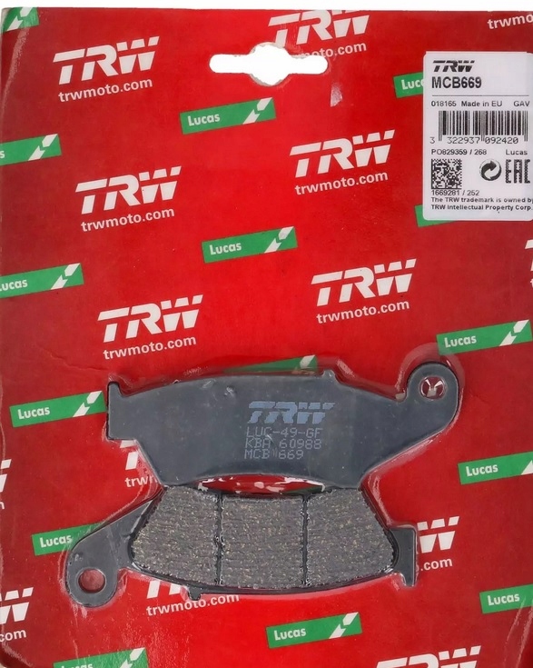 MCB669 - Тормозные колодки передние HONDA XL 600 V Transalp 97-