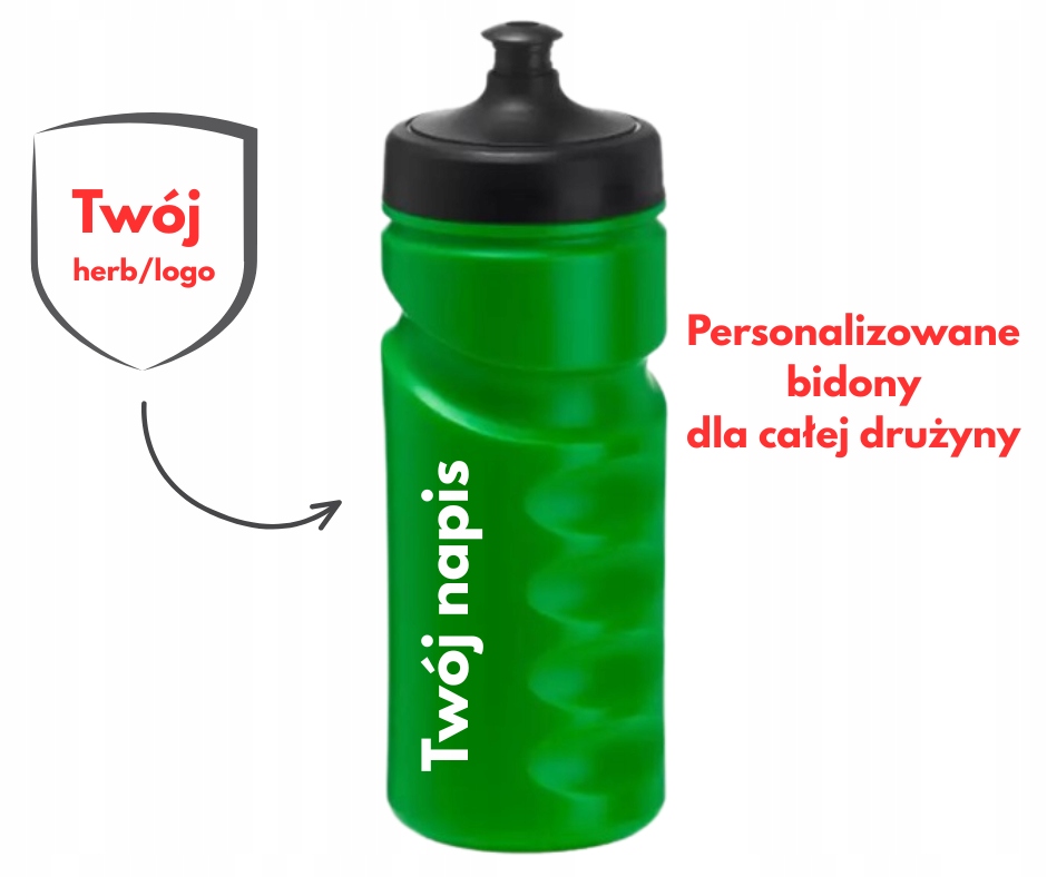 Lahev Na Pití personalizovaný s vaším nápisem Roly 500 ml zelený 20 kusů