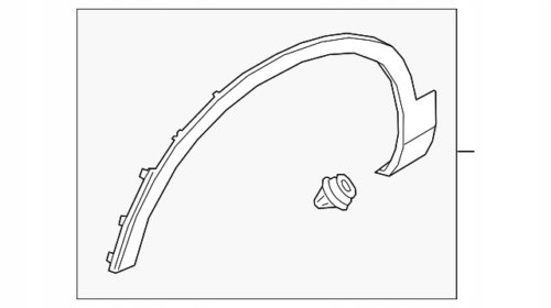Volvo C40 XC40 lišta pro levý přední blatník kola 31448324