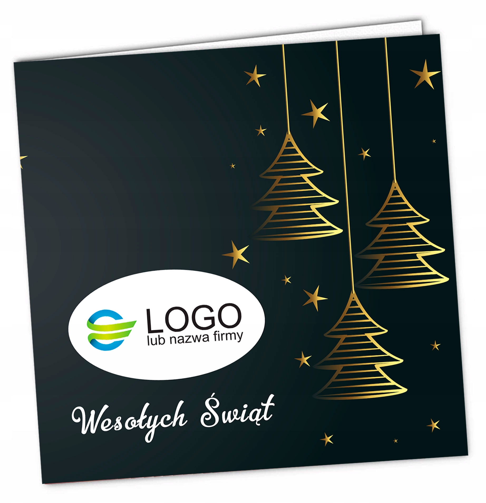 

50x firmowe Kartki Świąteczne biznes Logo +koperty