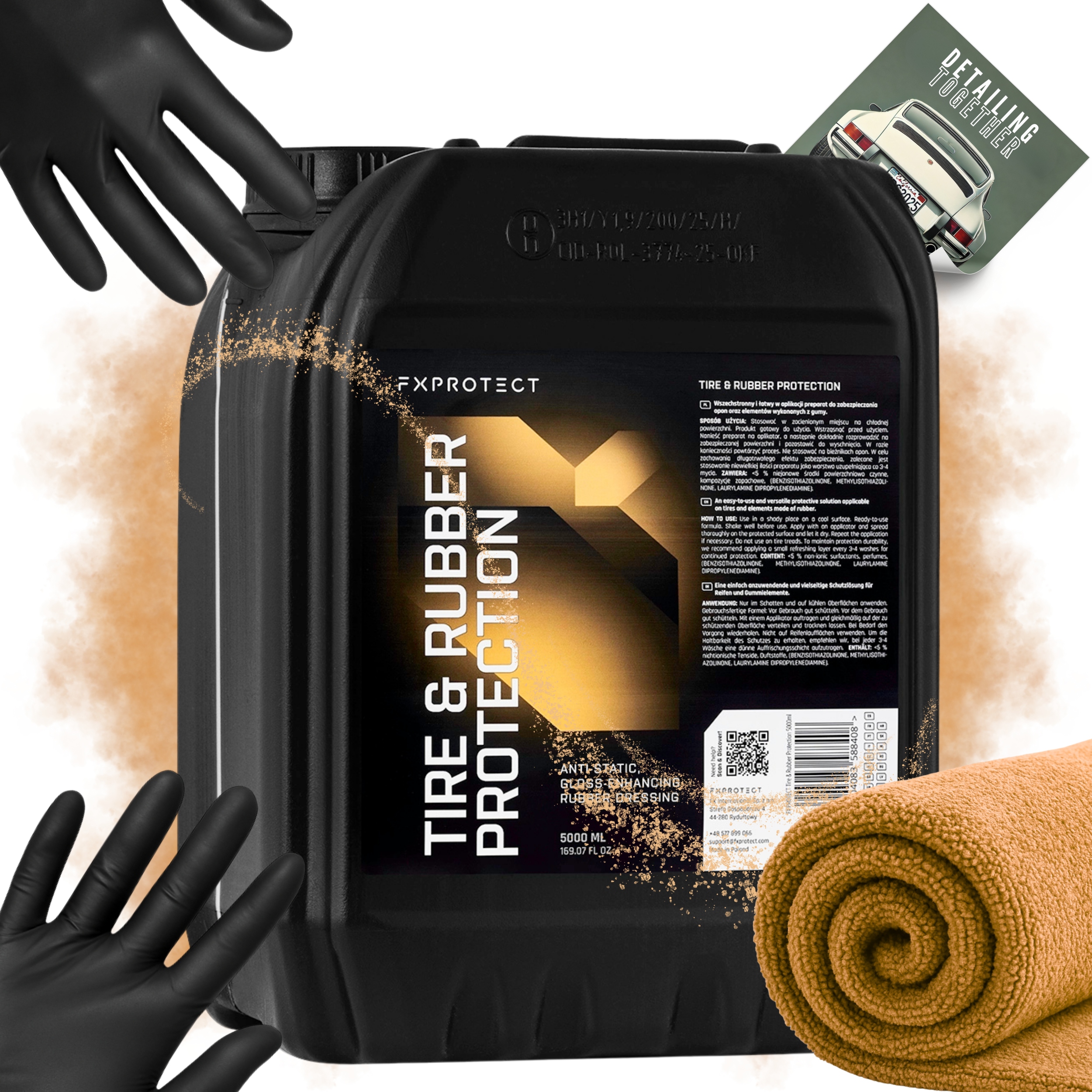 Ochranný náter na pneumatiky a gumu Fx Protect , saténový 5000 ml