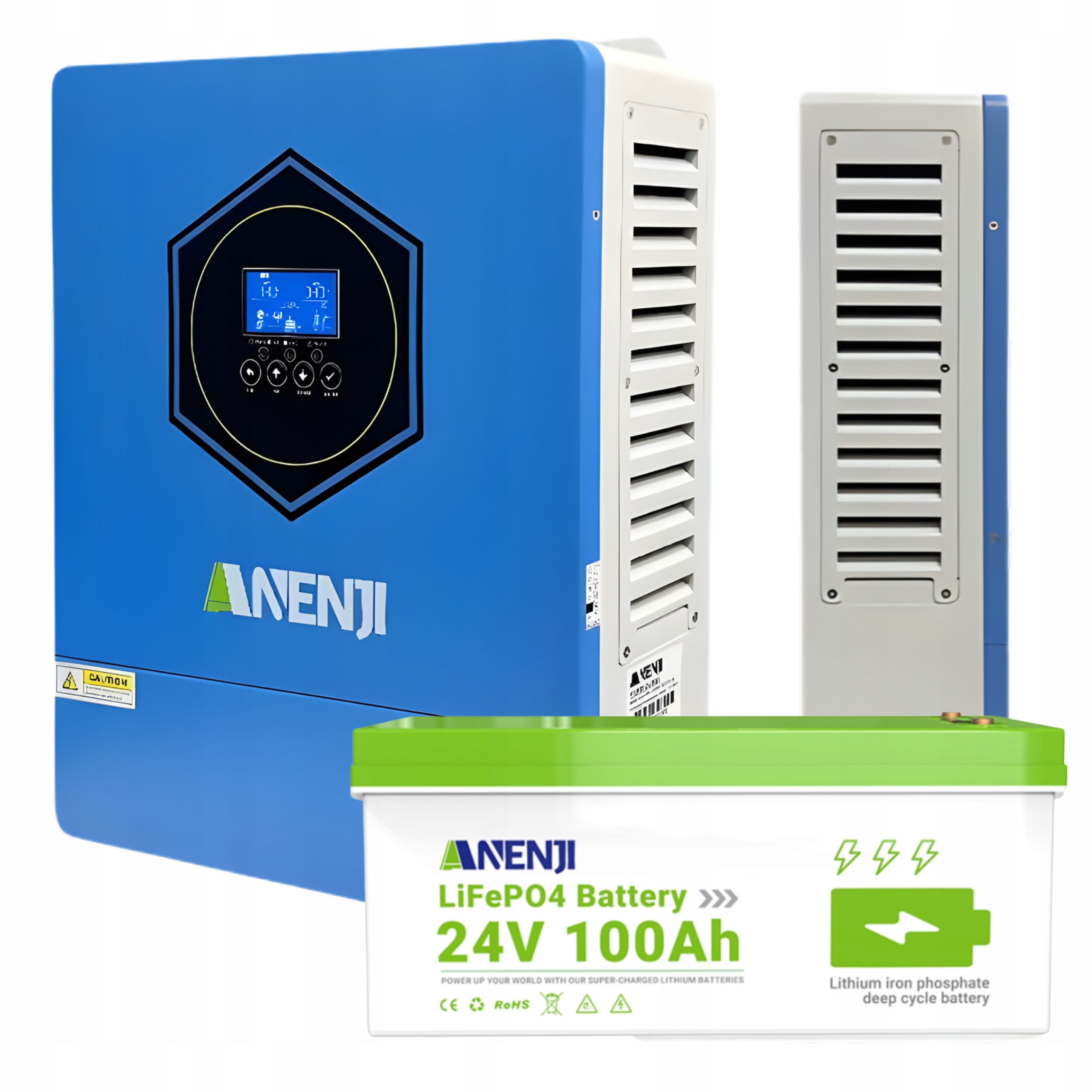 Offgridový set Anenji Akumulátor 100Ah 24V Invertor 4,2Kw 24V IP54