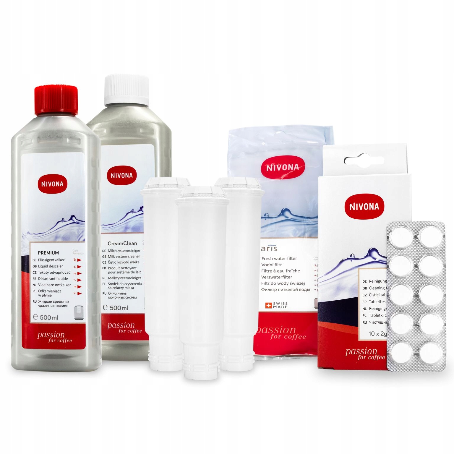 x3 Filtr Odvápňovač Tablety Tekutina pro kávovar Nivona